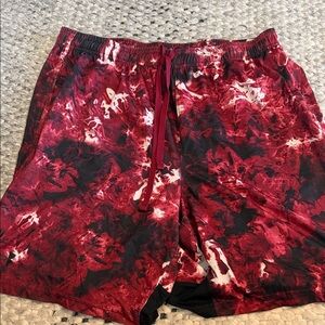 Stylish Red and Black Men's Shorts - XL